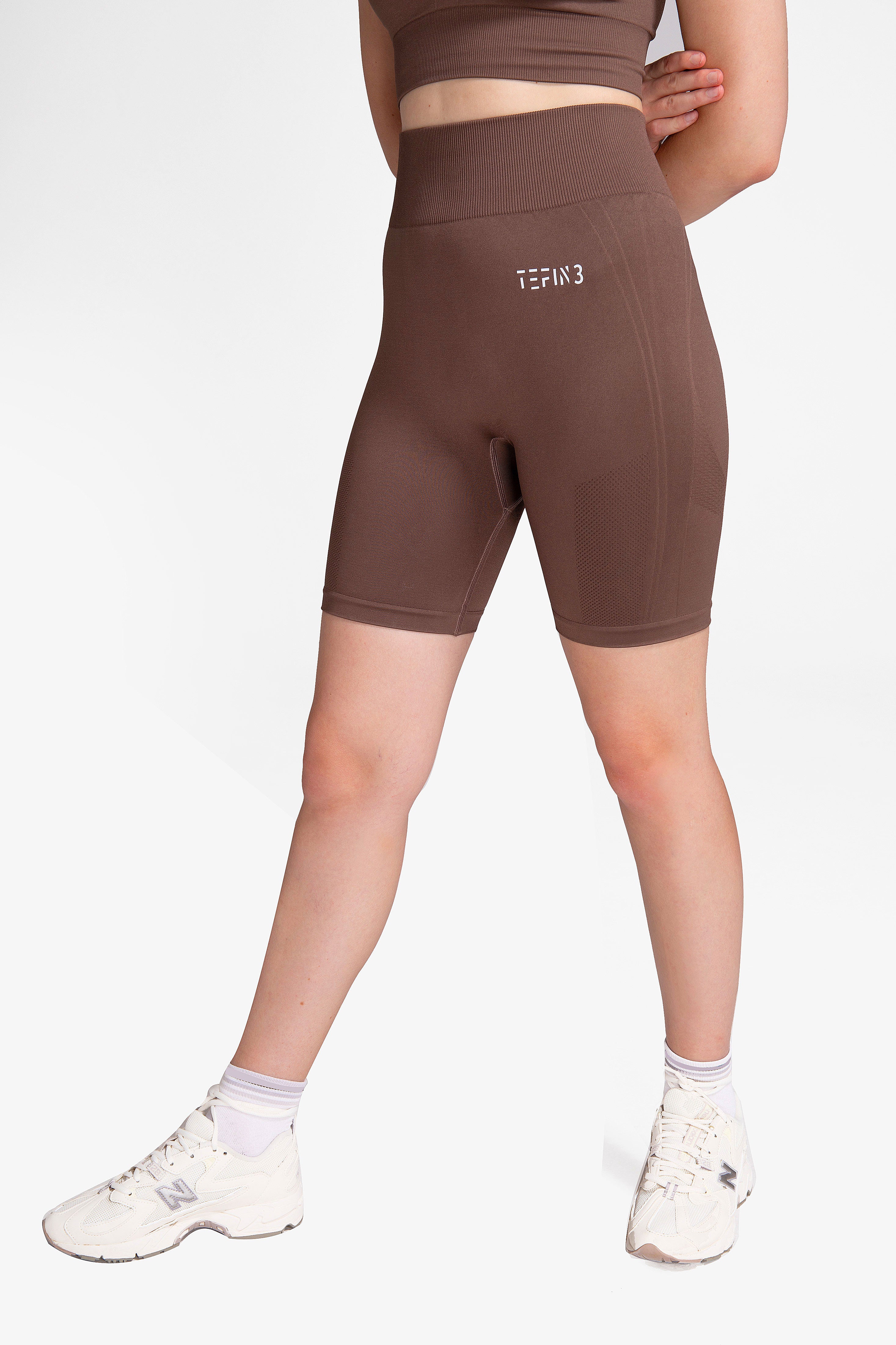 Comfy Seamless Workout Shorts Chocolate Brown