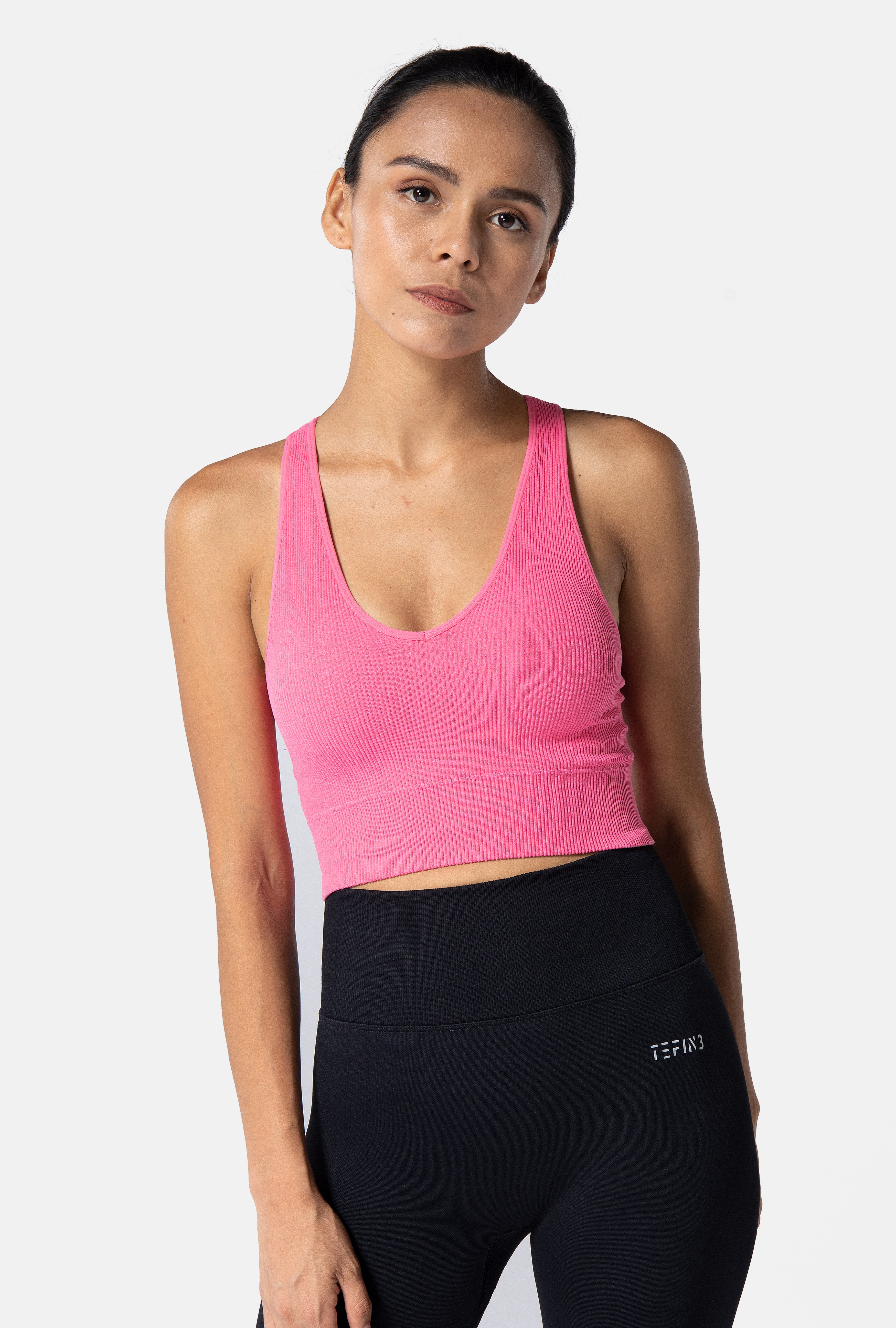 Comfy Activewear Sports Bra V-shaped Pink