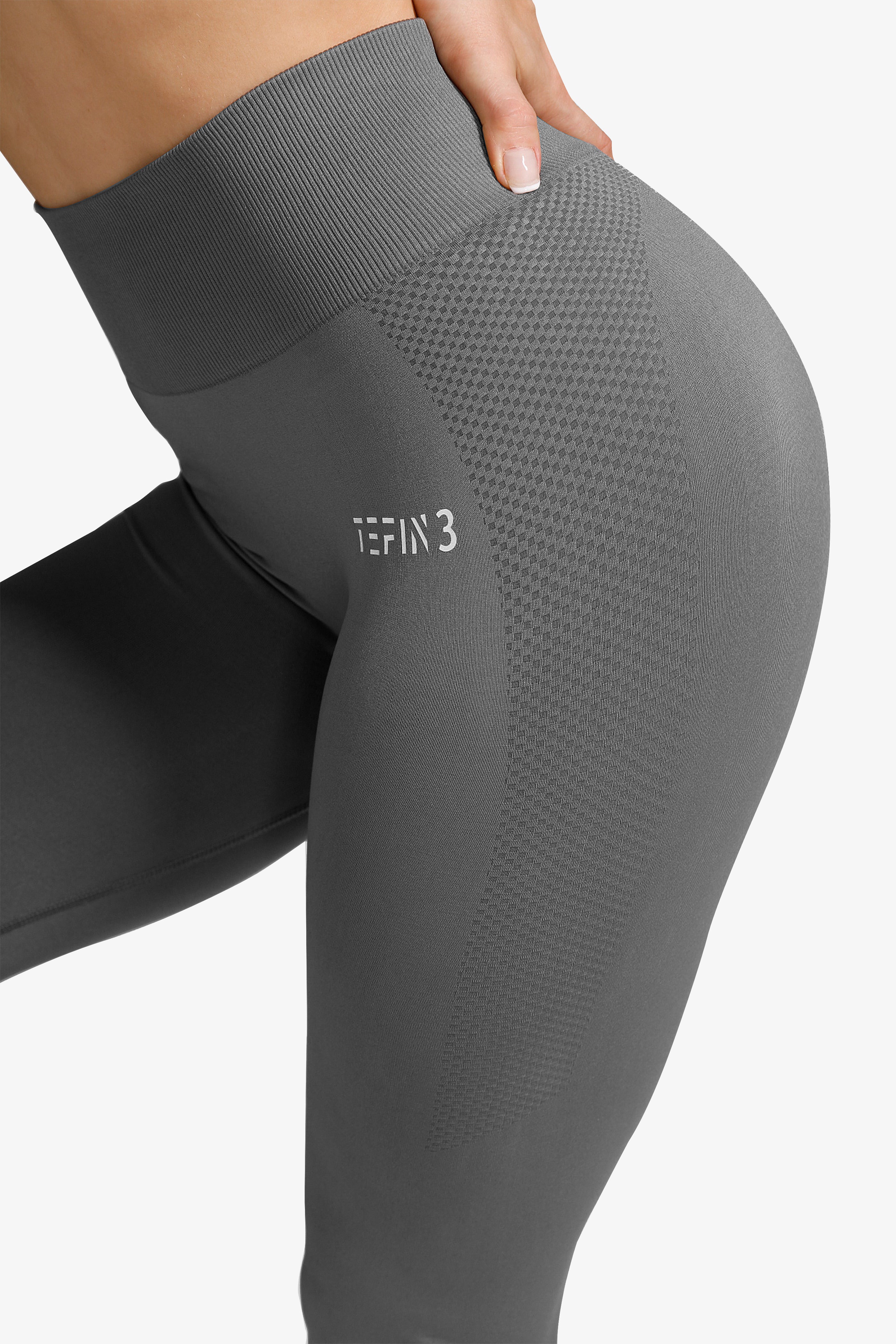 TEFIN3 Comfy Seamless Leggings Grey (6)
